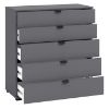 Obrazek Komoda Duerto 5F 90 szara 11008297