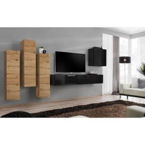 Meblościanka Switch III Wotan/Czarny 