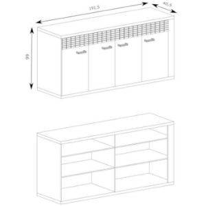 Obrazek Komoda Natural N-9 4D kratka Ribbeck