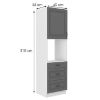 Obrazek Szafka kuchenna Stilo dustgrey/biały 60dps/210 3s 1f