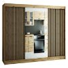 Obrazek Szafa Lamelo 2 250 Dąb Artisan/Czarny/Lustro