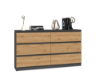 Obrazek Komoda Umo P6 140 antracyt/dąb artisan