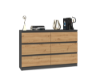 Obrazek Komoda Umo P6 120 antracyt/dąb artisan