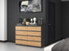 Obrazek Komoda Umo P8 140 antracyt/dąb artisan
