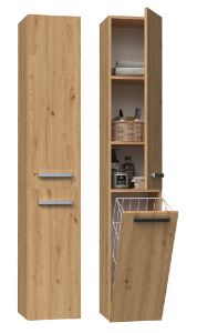 Słupek łazienkowy Luiza 4 dąb artisan