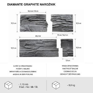 Obrazek Narożnik Betonowy Elbrus 2 Graphite