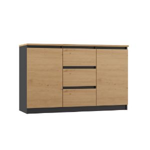 Obrazek Komoda Olympia 120 antracyt/dąb artisan -blat artisan