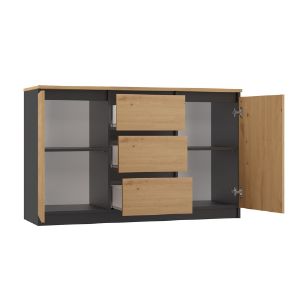 Obrazek Komoda Olympia 120 antracyt/dąb artisan -blat artisan