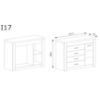 Obrazek Komoda Indianapolis I17 1D4S kraft biały