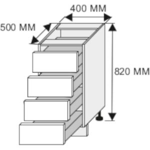 Obrazek  Szafka kuchenna Essen grey D4E/40 
