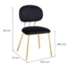 Obrazek Krzesło Glow 80362 czarny/złoty