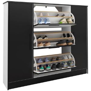 Obrazek Szafka na buty SZNB02D biały+czarny
