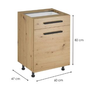 Obrazek  Szafka kuchenna Langen d60s1 uchwyt dąb artisan 
