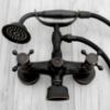 Obrazek Bateria wannowa z zestawem wannowym Rea Retro czarna