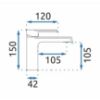 Obrazek Bateria umywalkowa Rea Hass złoto szczotkowane