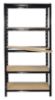 Obrazek Regał Magazynowy Metalowy RNDU czarny 180x90x30cm – 5 półek/175kg