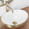 Obrazek Umywalka nablatowa Sofia Gold Brush/White