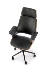 Obrazek Fotel gabinetowy Simoner orzech/czarny