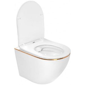Obrazek Miska zawieszana Carlo Mini Rimless white gold