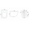 Obrazek Miska zawieszana Carlo Mini Rimless Glossy black