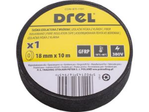 Obrazek Drel Taśma Izolacyjna do 380V z Włókna 18mm x 10m czarna