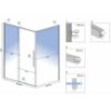 Obrazek Kabina prysznicowa Solar Gold 100x80
