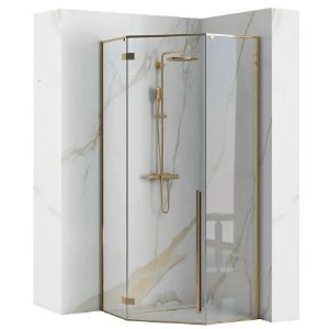 Obrazek Kabina prysznicowa Diamond gold 90x90x195
