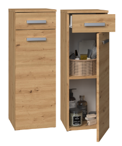Słupek łazienkowy Luiza 5D dąb artisan