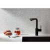 Obrazek Bateria zlewozmywakowa obrotowa z wyciąganą wylewką Duero Basic Black