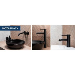 Obrazek Bateria umywalkowa nablatowa Moza Black