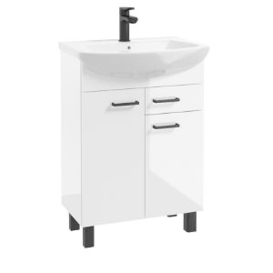 Obrazek Zestaw szafka z umywalką NOVELTY D50 2D1S biała