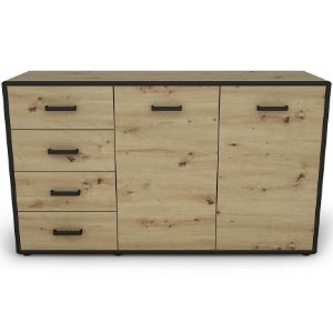 Obrazek Komoda Capannoli 148 4s 2d dąb artisan/czarny 