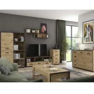 Obrazek Komoda Capannoli 148 4s 2d dąb artisan/czarny 