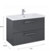 Obrazek Zestaw szafka z umywalką Boa Vista New 80 2S antracyt