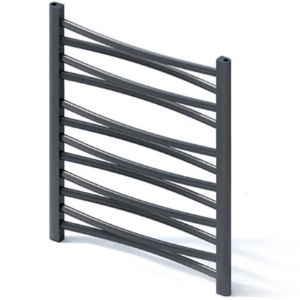 Grzejnik łazienkowy Łezka 3D Ł3D 12/40 czarny 675x440 mm 