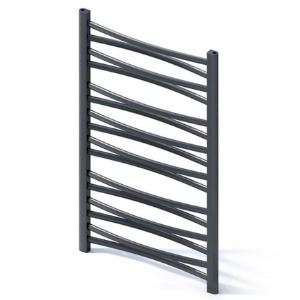 Grzejnik łazienkowy Łezka 3D Ł3D 16/40 czarny 910x440 mm 