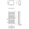 Obrazek Grzejnik łazienkowy Łezka 3D Ł3D 16/40 czarny 910x440 mm 