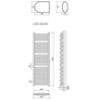 Obrazek Grzejnik łazienkowy Łezka 3D Ł3D 26/40 czarny 1435x440 mm 