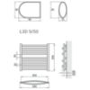 Obrazek Grzejnik łazienkowy Łezka 3D Ł3D 9/50 czarny 500x540 mm 