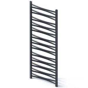 Obrazek  Grzejnik łazienkowy Łezka 3D Ł3D 26/50 czarny 1435x540 mm 