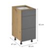 Obrazek Szafka kuchenna Langen d40s3 push grey