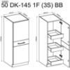 Obrazek Szafka kuchenna Vigo biały HG 50DK-145 1F (3S) BB
