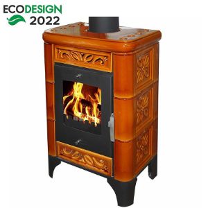 Piec stalowo-kaflowy Belluno II goldbrown 6kw