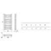 Obrazek Grzejnik łazienkowy Łezka 3D Ł3DX 1640 biały 910x440 mm 