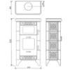 Obrazek Piec stalowo-kaflowy Bologna II goldbrown 6kw