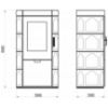 Obrazek Piec stalowo-kaflowy Bergamo II goldbrown 7kw