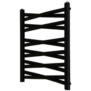 Grzejnik łazienkowy Łezka 3D Ł3DX 1240 czarny 675x440 mm 
