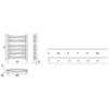 Obrazek Grzejnik łazienkowy Łezka 3D Ł3DX 1250 czarny 675x540 mm 