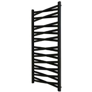 Obrazek Grzejnik łazienkowy Łezka 3D Ł3DX 2250 czarny 1205x540 mm 