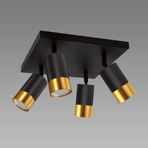 Obrazek Lampa PUZON SPT GU10 4D BLACK/GOLD 04129 LS4